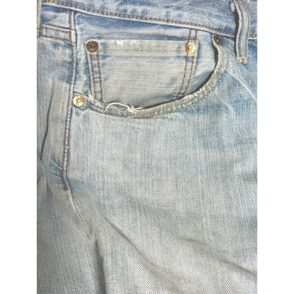 Levi’s 501 Button Fly Jeans Mens W40 L34 Light Wash Straight Leg Denim